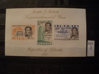 Фото марки Либерия блок 1961г **