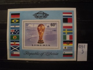 Фото марки Либерия блок 1974г **