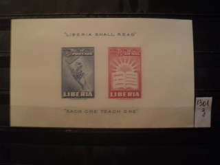 Фото марки Либерия блок 1950г **
