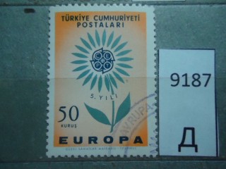 Фото марки Турция 1964г