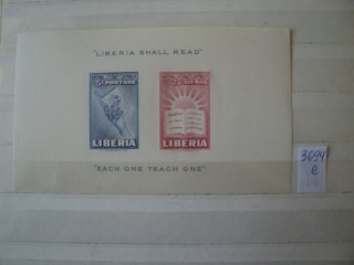 Фото марки Либерия блок 1950г *