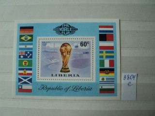 Фото марки Либерия блок 1974г *