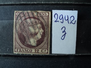 Фото марки Испания 1853г (100 евро)