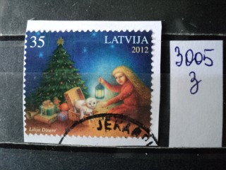 Фото марки Латвия (вырезка) **