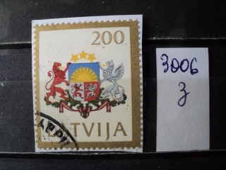 Фото марки Латвия (вырезка)