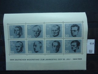 Фото марки Германия 1964г блок **