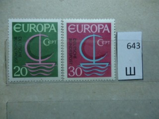 Фото марки Германия 1966г серия **
