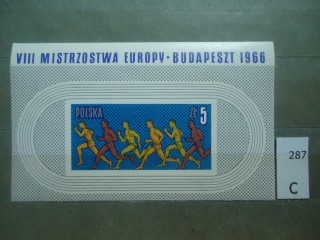 Фото марки Польша 1966г блок **
