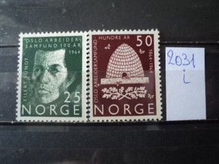 Фото марки Норвегия 1964г **