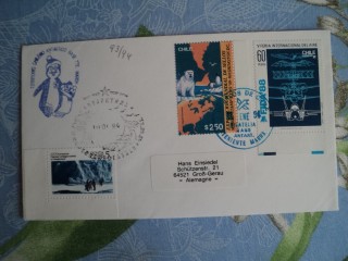 Фото марки Чили конверт Полярная почта