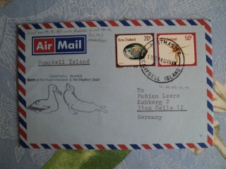 Фото марки Новая Зеландия конверт Полярная почта