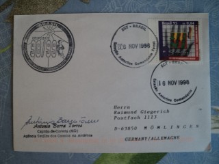 Фото марки Бразилия конверт Полярная почта
