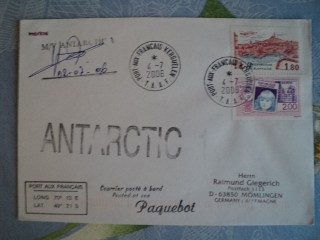 Фото марки Франция конверт Полярная почта