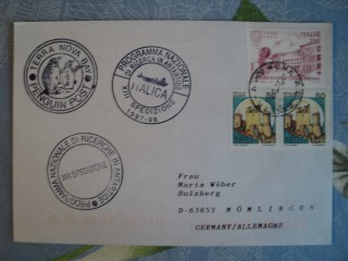 Фото марки Италия конверт Полярная почта