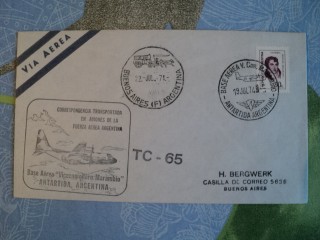 Фото марки Аргентина конверт Полярная почта