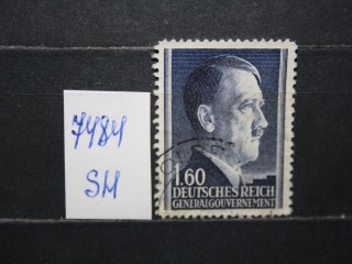 Фото марки Генералгубернаторство 1942г зубцовка-12,5