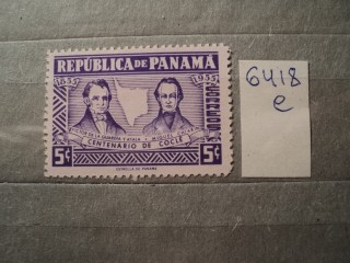 Фото марки Панама 1955г **
