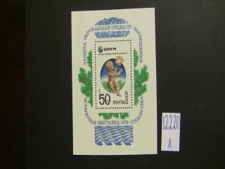 Фото марки СССР 1974г блок **