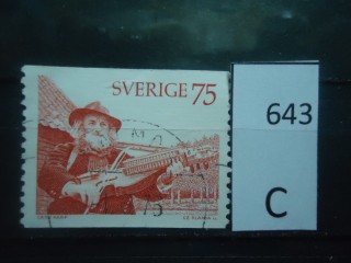 Фото марки Швеция 1975г