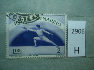 Фото марки Сан Марино 1954г