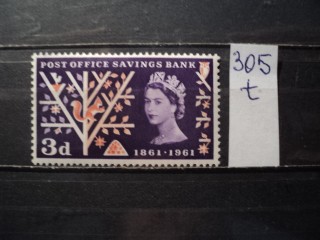 Фото марки Великобритания 1961г *