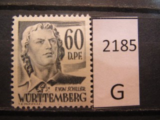 Фото марки Вюртемберг 1947г *
