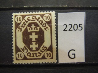 Фото марки Германия Данциг 1921г *