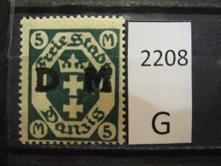 Фото марки Германия Данциг 1922г *