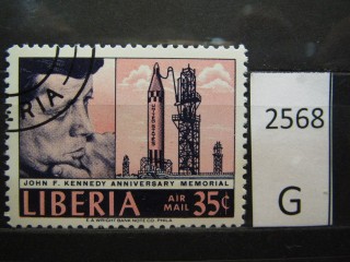 Фото марки Либерия 1966г