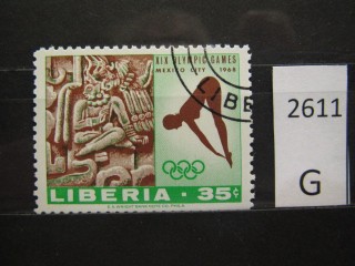 Фото марки Либерия 1968г