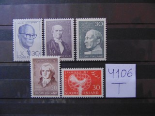 Фото марки Финляндия подборка одиночных марок 1960г **
