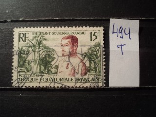 Фото марки Франц. Экватор. Африка 1954г
