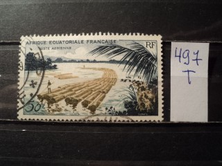 Фото марки Франц. Экватор. Африка 1955г