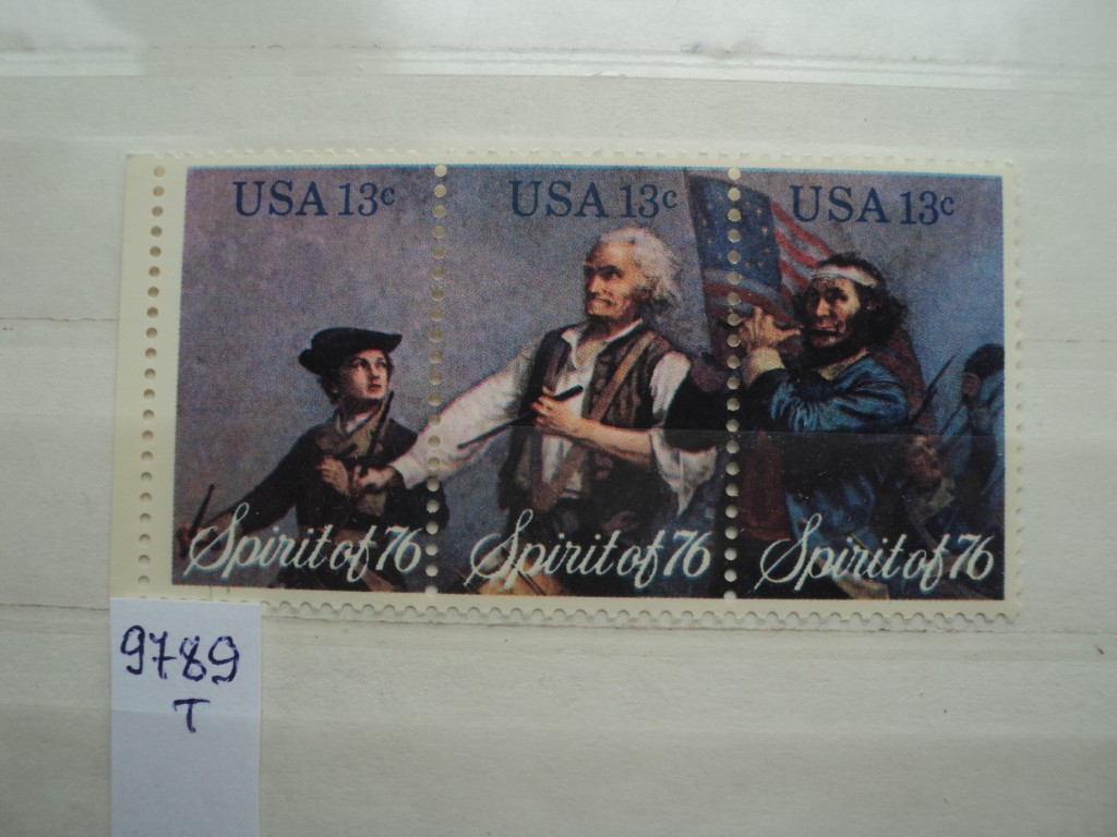 Фото марки США серия сцепка 1976г **