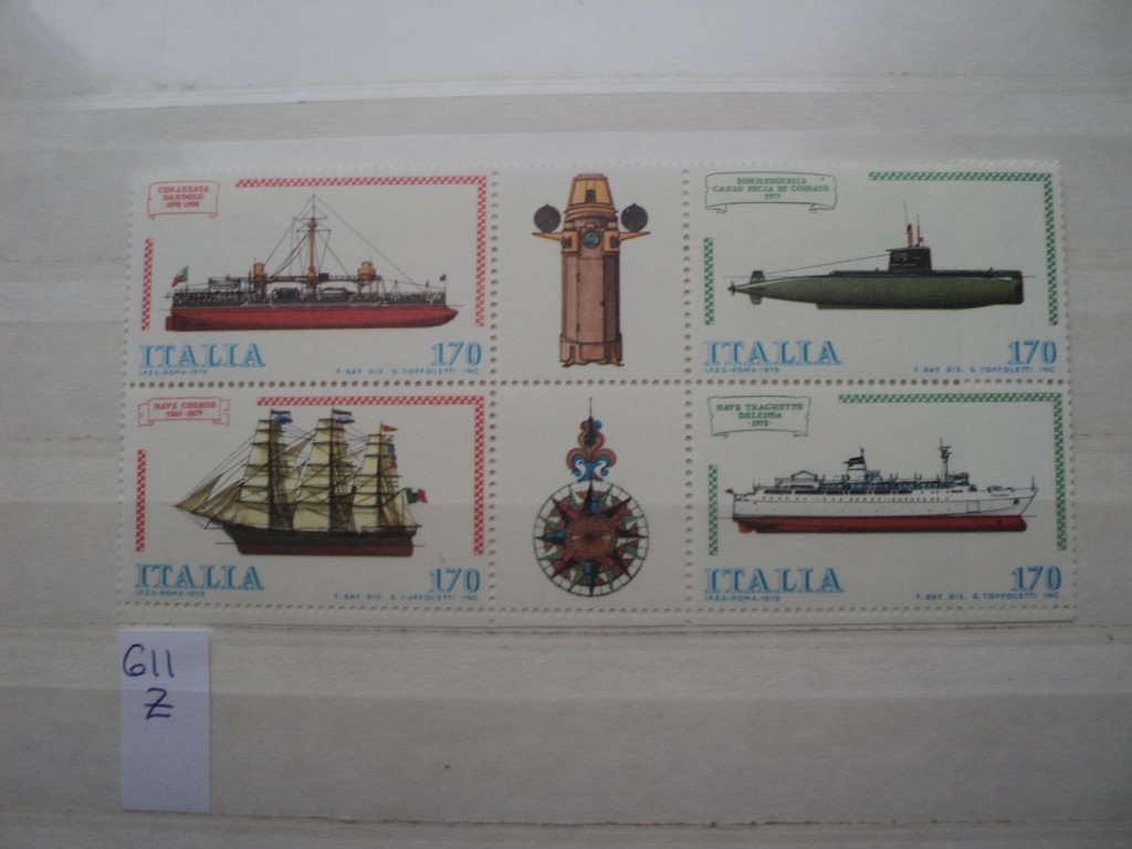 Фото марки Италия серия сцепка **
