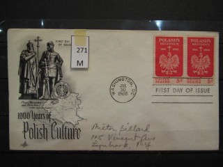 Фото марки США 1966г FDC (первый день гашения)