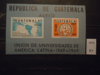 Фото марки Гватемала 1969г блок **