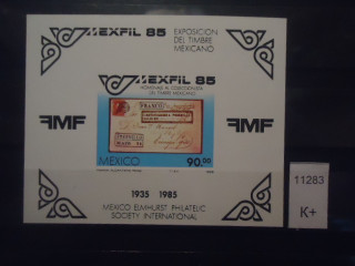 Фото марки Мексика 1985г блок **