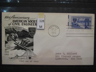 Фото марки США 1952г FDC (первый день гашения)