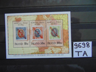 Фото марки Исландия блок 1993г **