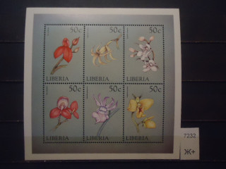 Фото марки Либерия малый лист (9,5€) **