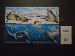 Фото марки Австралийская Антарктика квартблок **