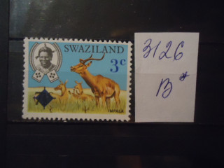Фото марки Свазиленд надпечатка 1975г **