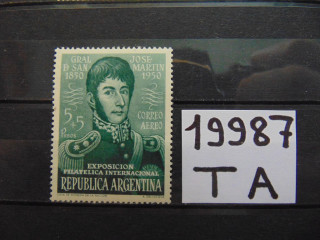 Фото марки Аргентина авиапочта 1950г **
