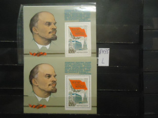 Фото марки СССР 1981г блоки (на флуоресцентной бумаге, на простой бумаге) **