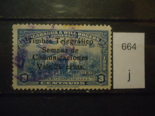 Фото марки Никарагуа надпечатка