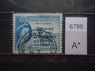 Фото марки Брит. Сомали 1957г надпечатка