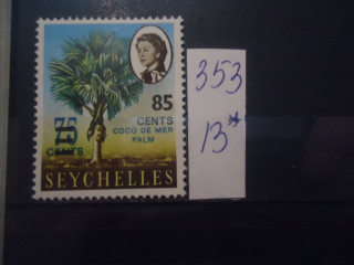 Фото марки Брит. Сейшельские острова 1968г надпечатка **
