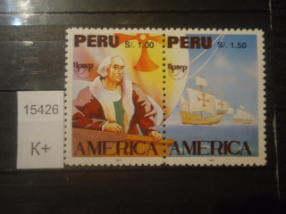 Фото марки Перу 1992г **