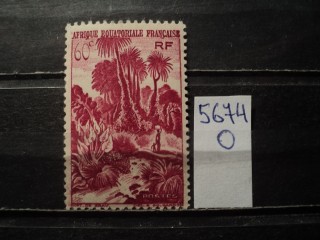 Фото марки Франц. Экватор. Африка 1947г *